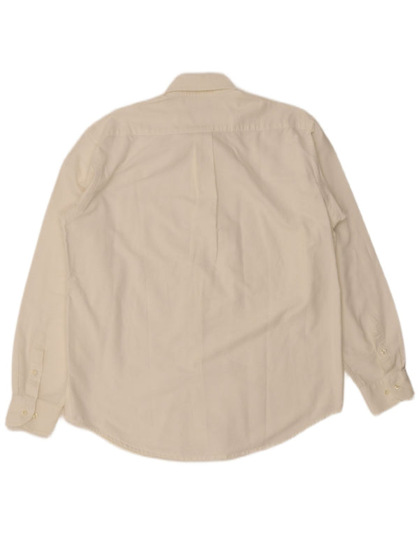 Benetton Mens Shirt Large White Cotton