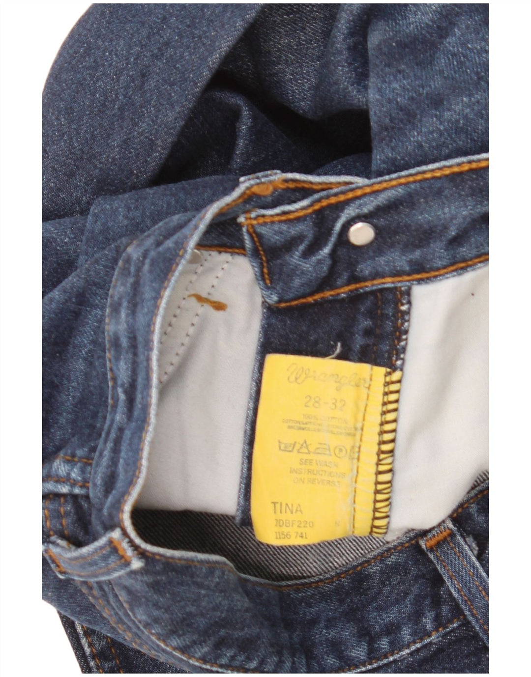 Wrangler Mens Bootcut Jeans W28 L32 Navy Blue Cotton