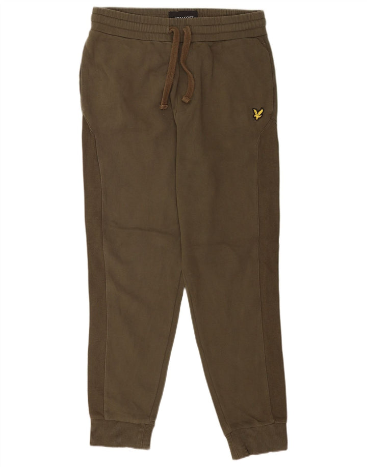 Lyle & Scott Mens Tracksuit Trousers Joggers Small Green Cotton