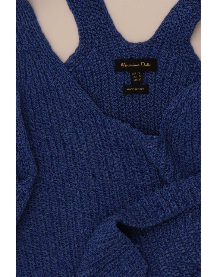 Massimo Dutti Womens Vest Tank Top UK 10 Small Blue