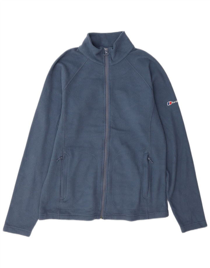 Berghaus Womens Fleece Jacket UK 14 Medium Blue Polyester