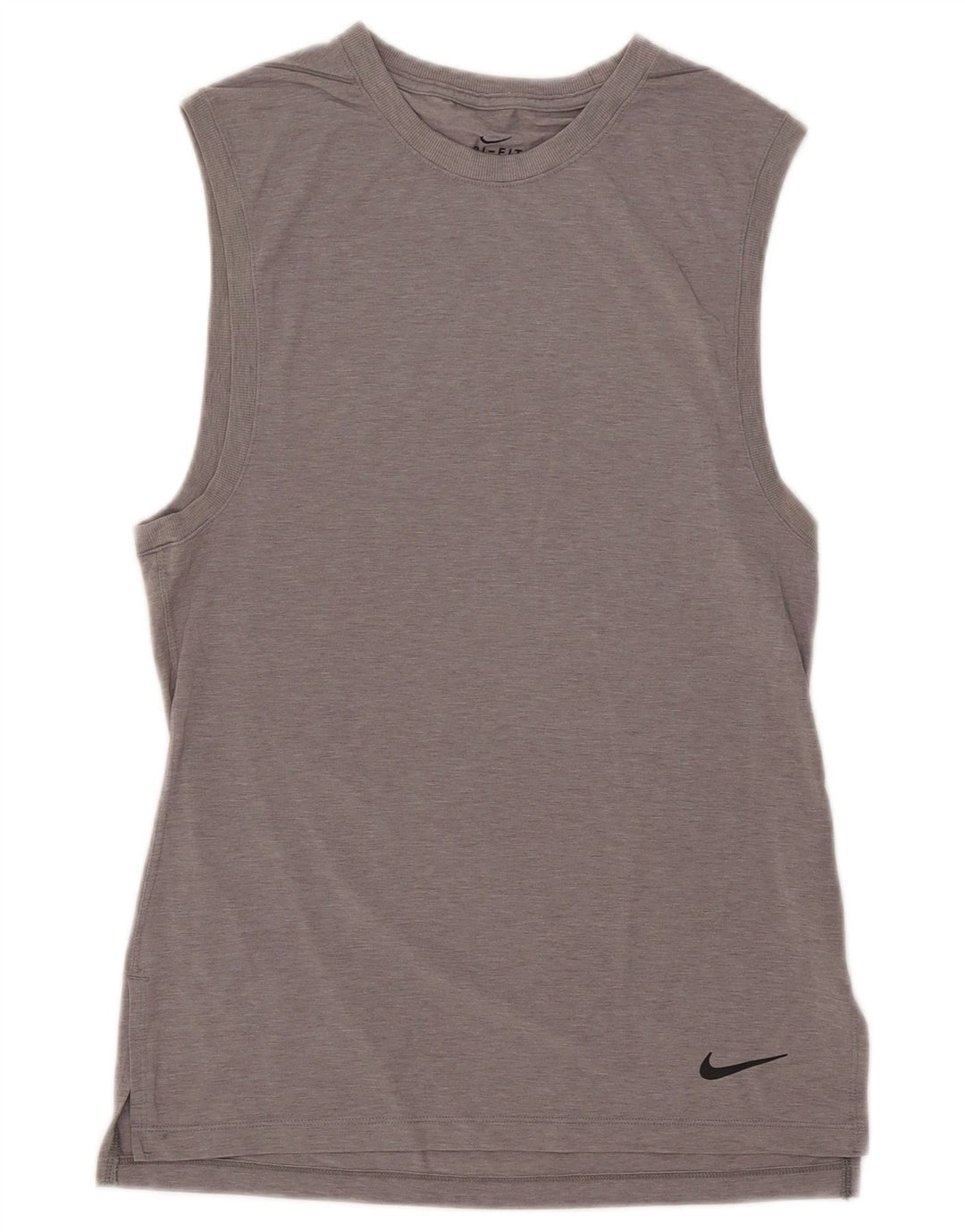 Nike Womens Dri Fit Vest Top UK 10 Small Grey Polyester