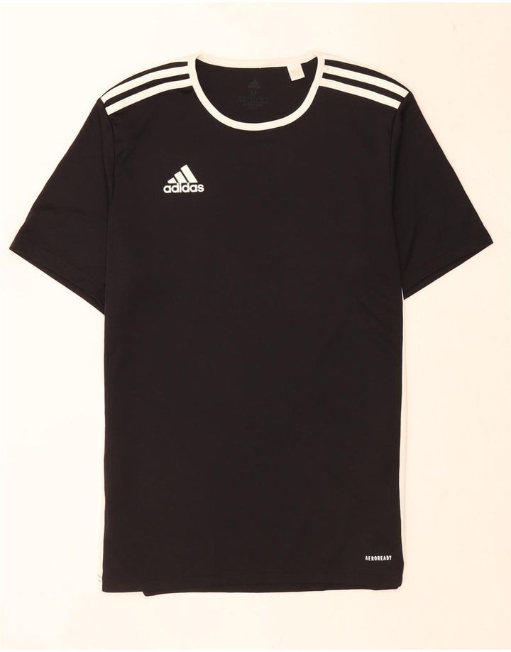 Adidas Mens Aeroready T-Shirt Top Medium Black Polyester