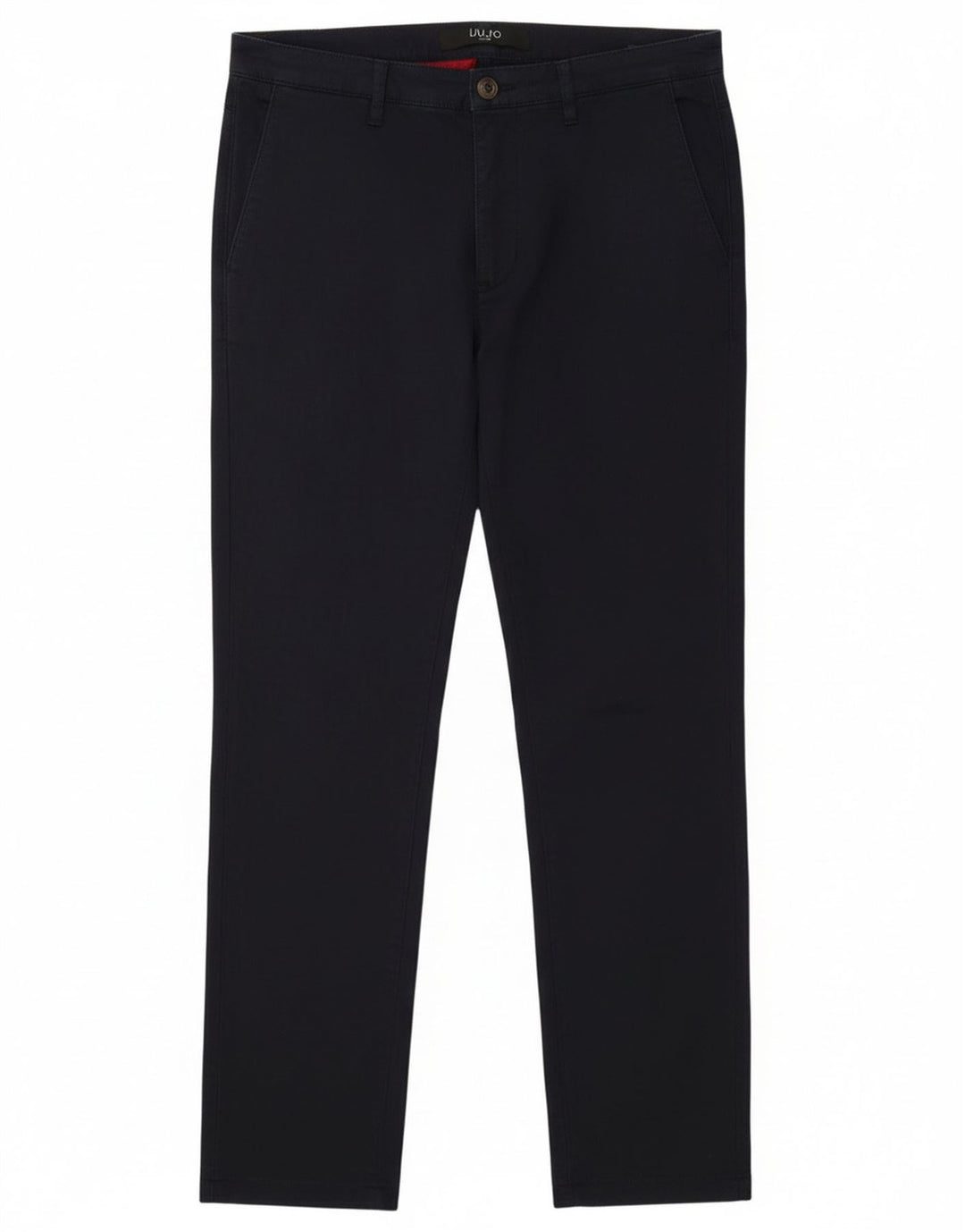 Liu Jo Mens Slim Chino Trousers IT 48 Medium W30 L28 Navy Blue Cotton