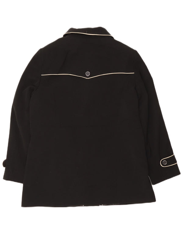 Marks & Spencer Womens Short Trench Coat UK 16 Large  Black Polyester