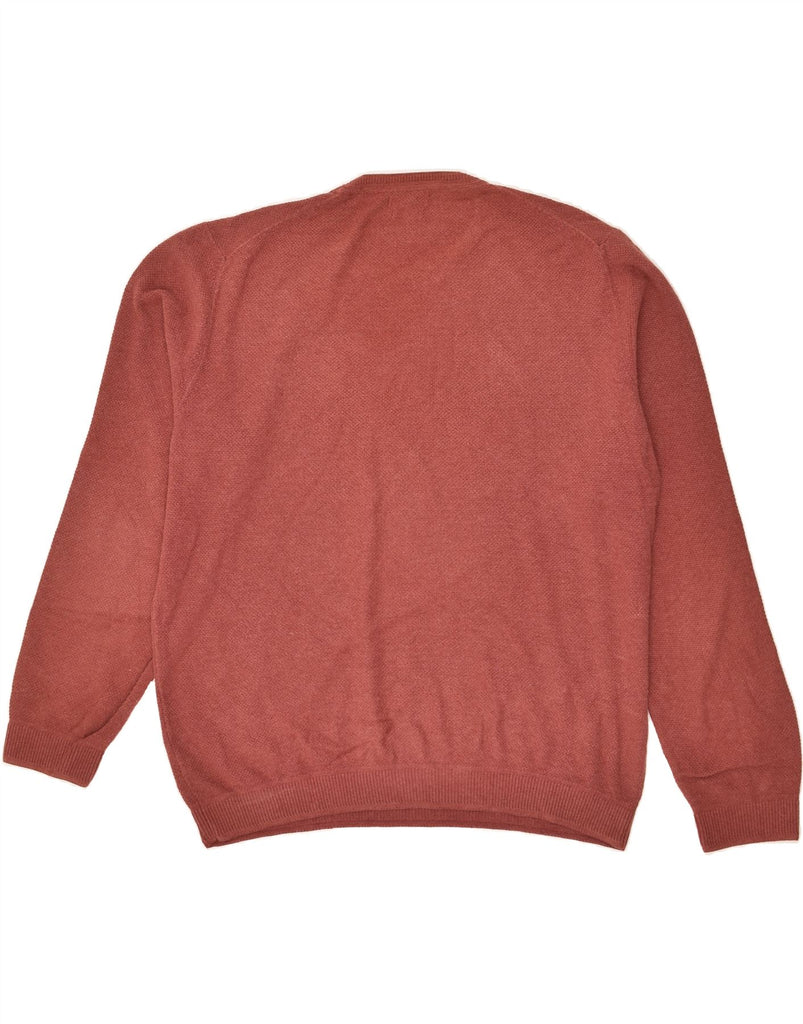 MASSIMO DUTTI Mens Crew Neck Jumper Sweater XL Red Cotton | Vintage Massimo Dutti | Thrift | Second-Hand Massimo Dutti | Used Clothing | Messina Hembry 