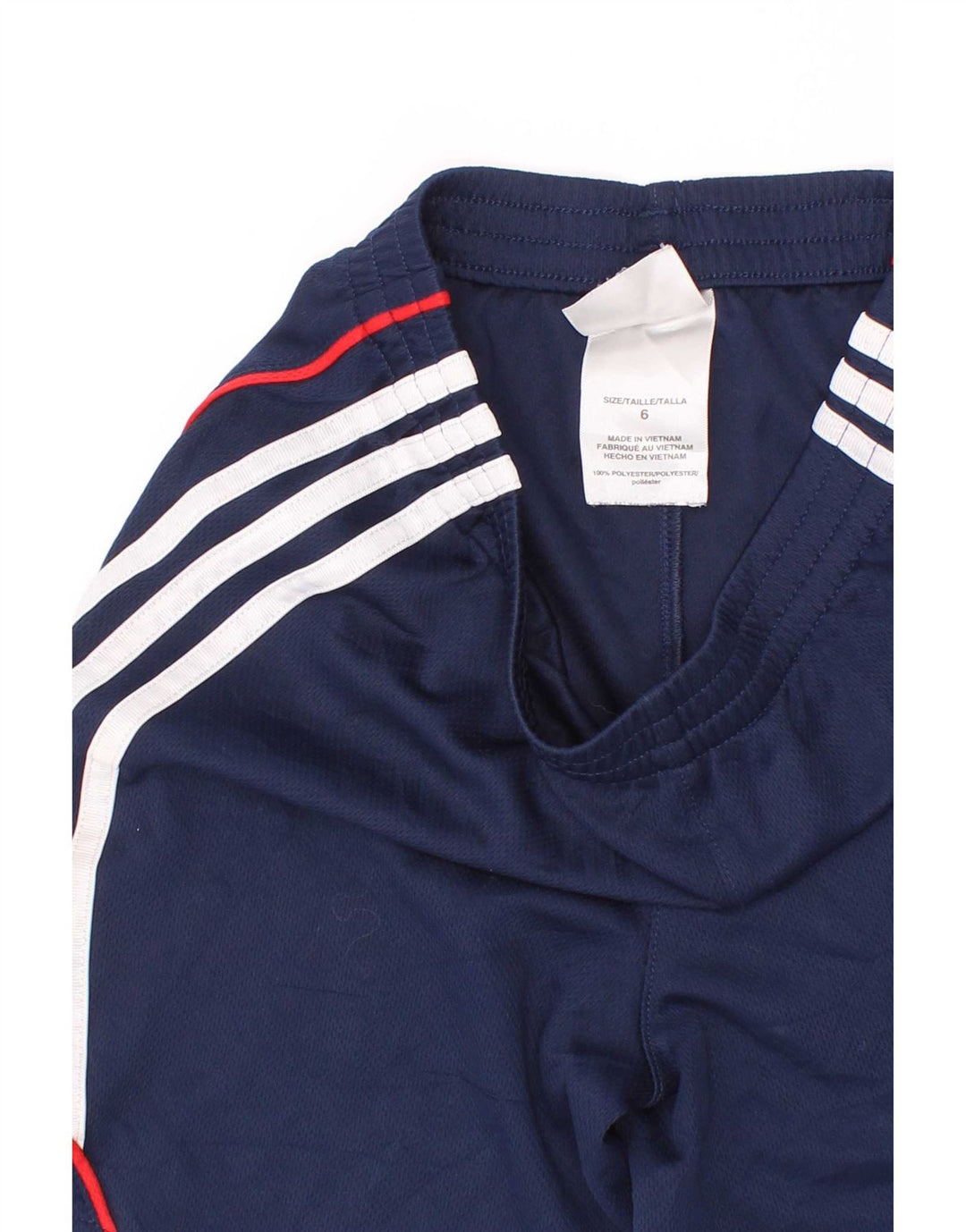 Adidas Boys Sport Shorts 5-6 Years Navy Blue Colourblock Polyester