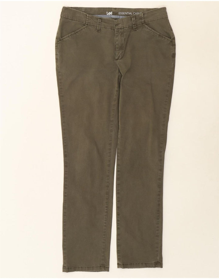LEE Womens Slim Chino Trousers US 6 Medium W32 L31 Khaki Cotton Vintage Lee and Second-Hand Lee from Messina Hembry 