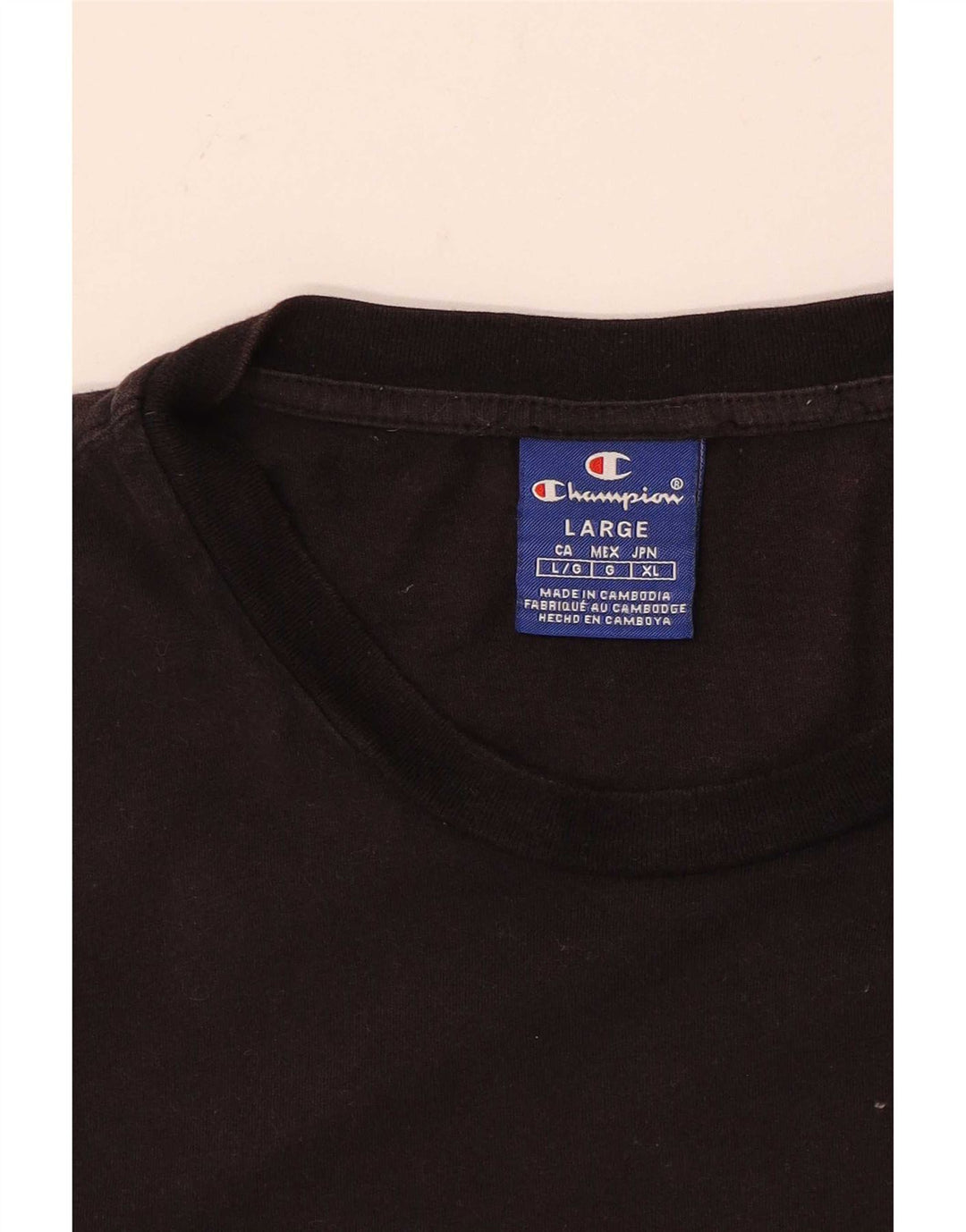 Champion Mens Graphic T-Shirt Top Large Brown