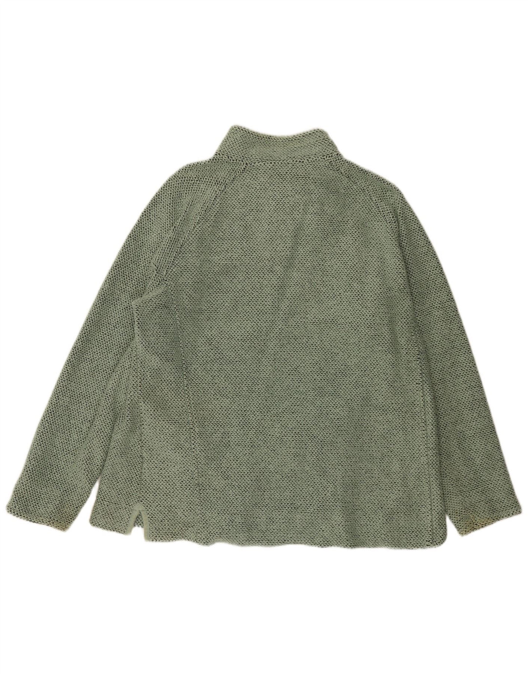 WEIRD FISH Womens Tracksuit Top Jacket UK 20 2XL Green Cotton