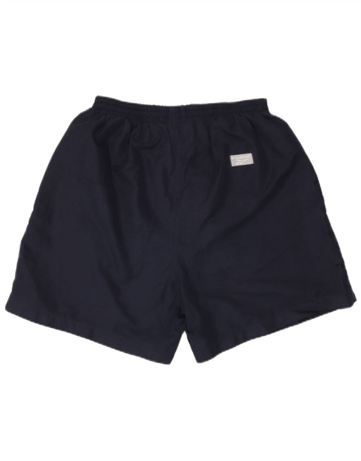 Reebok Mens Sport Shorts Small Navy Blue Polyester