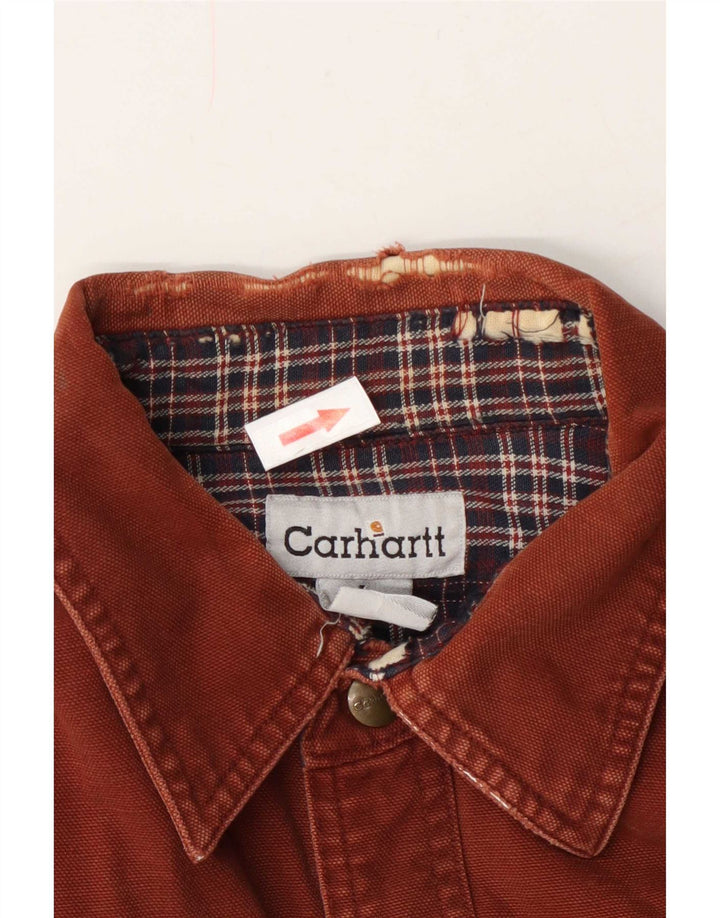 Carhartt Mens Lumberjack Shirt Large Brown Cotton