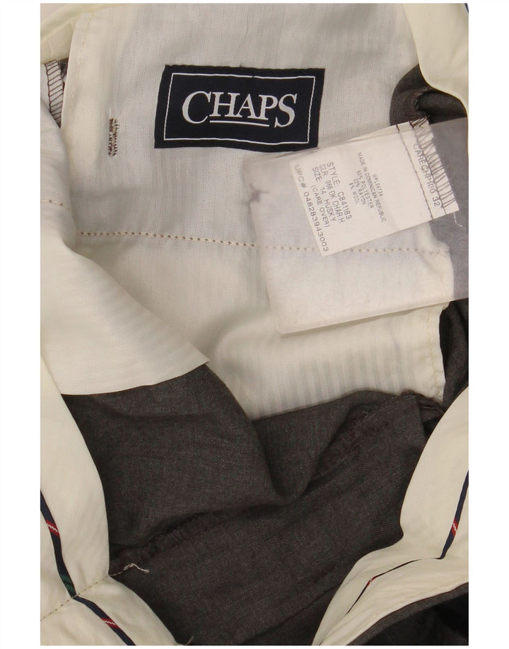Chaps Boys Husky Straight Chino Trousers 13-14 Years W30 L28 Grey Polyester
