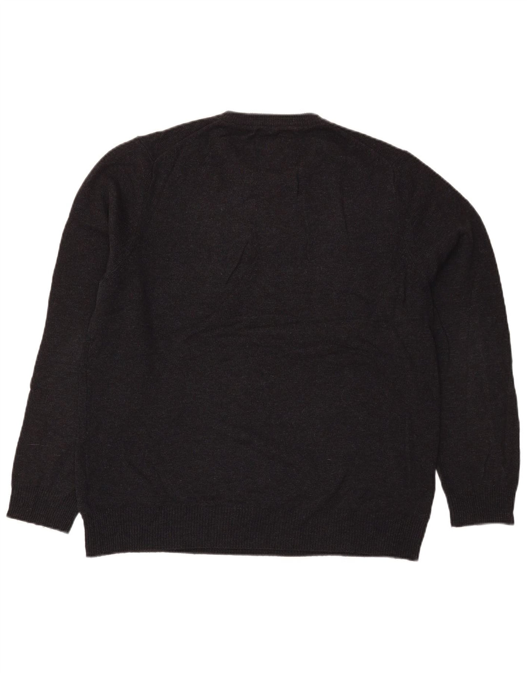 Marks & Spencer Mens Crew Neck Jumper Sweater Large Black Wool