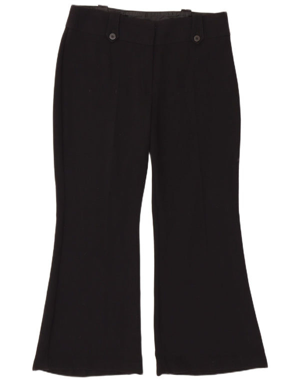 Marks & Spencer Womens Flare Casual Trousers UK 16 Large W34 L30 Black