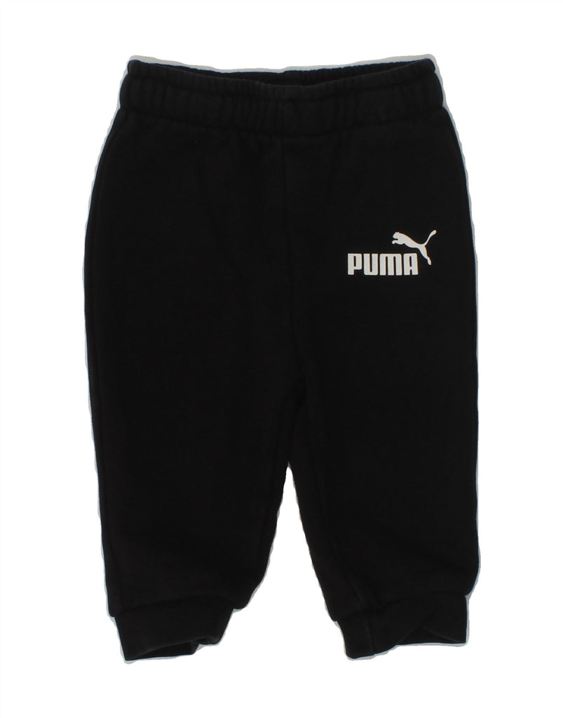 PUMA Baby Boys Graphic Joggers Tracksuit Trousers 3-6 Months Black Cotton | Vintage Puma | Thrift | Second-Hand Puma | Used Clothing | Messina Hembry 