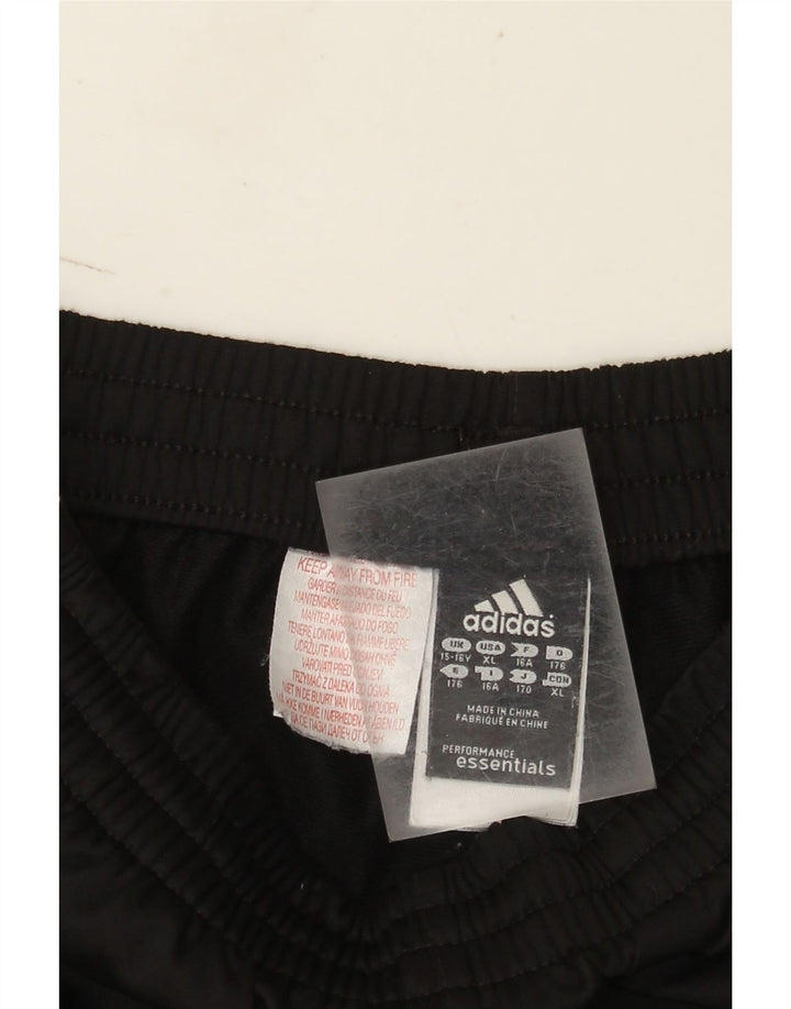 Adidas Boys Tracksuit Trousers Joggers 15-16 Years Black Polyester