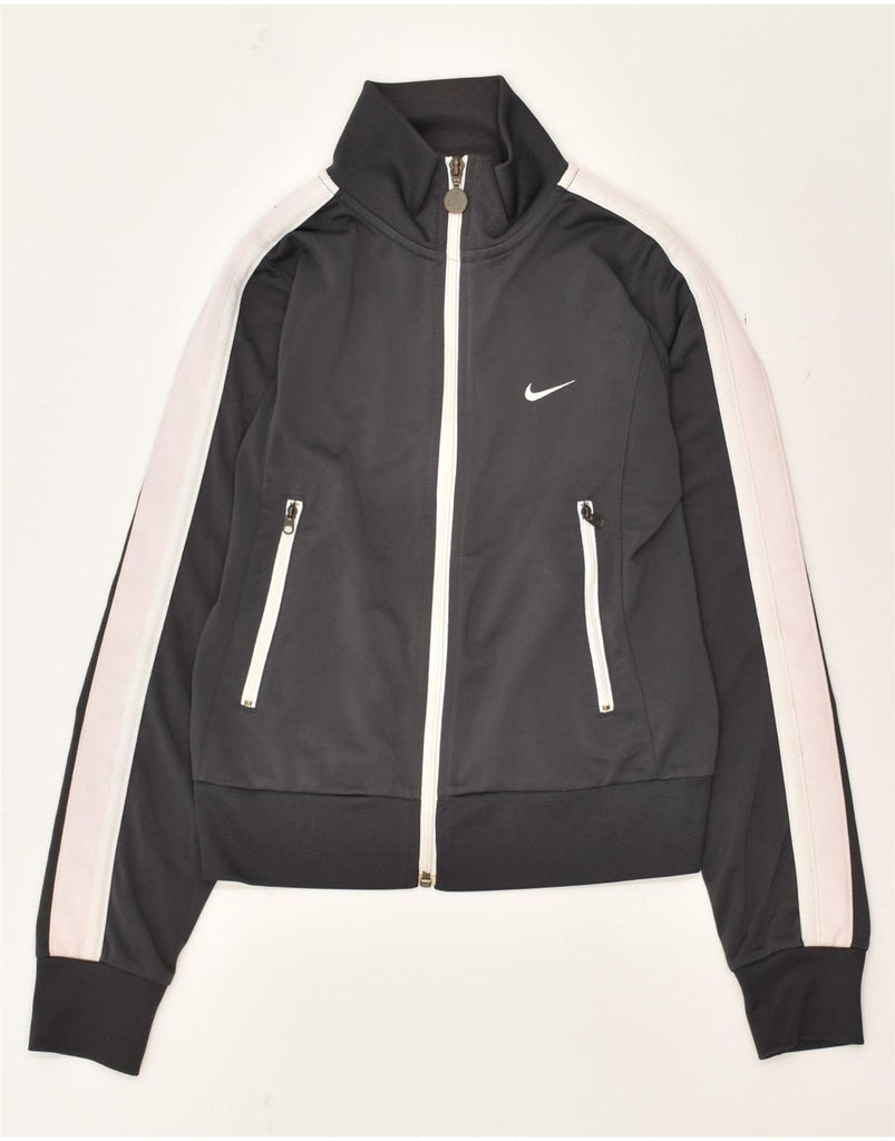 NIKE Girls Tracksuit Top Jacket 6-7 Years XS Grey Polyester | Vintage Nike | Thrift | Second-Hand Nike | Used Clothing | Messina Hembry 