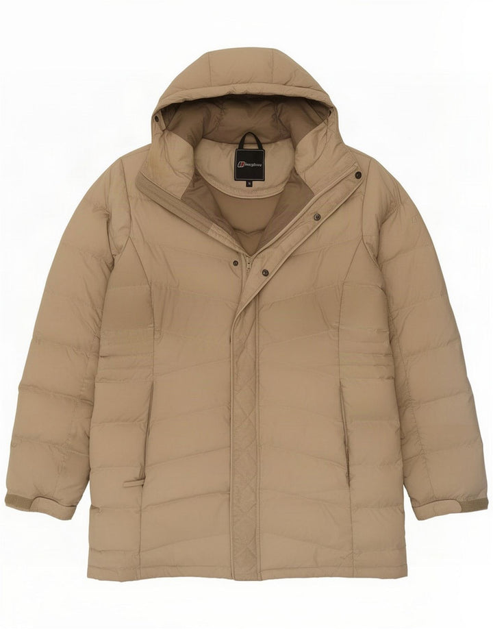 Berghaus Womens Hooded Padded Jacket UK 18 XL Beige Polyester