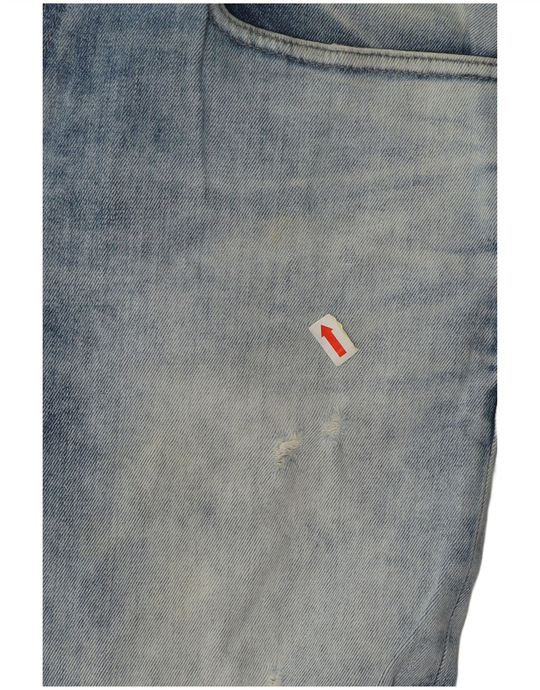 CALVIN KLEIN Mens Distressed Skinny Jeans 33 L32  Blue Cotton