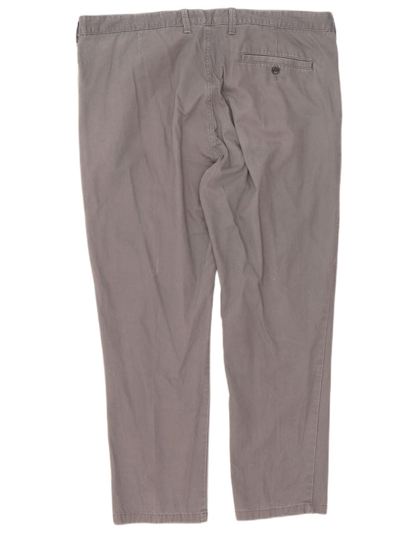 Marks & Spencer Mens Tapered Chino Trousers W40 L29 Grey Cotton