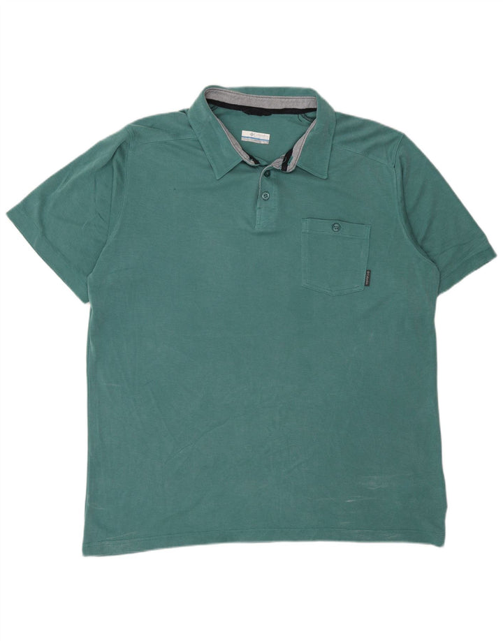 Columbia Mens Polo Shirt XL Green Modal