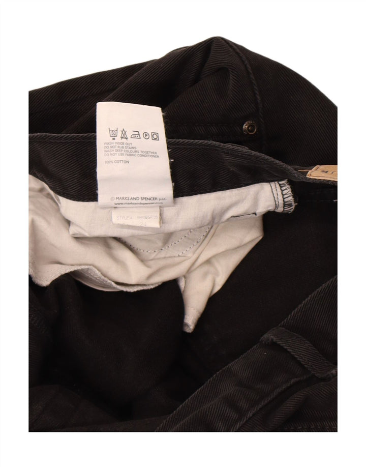 Marks & Spencer Mens Straight Jeans W38 L33 Black Cotton