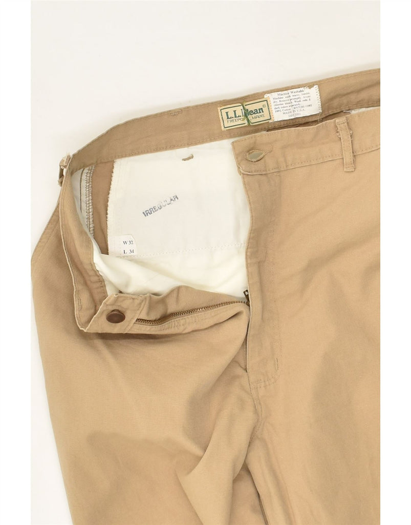 L.L.BEAN Mens Straight Chino Trousers W32 L27 Beige Cotton | Vintage L.L.Bean | Thrift | Second-Hand L.L.Bean | Used Clothing | Messina Hembry 