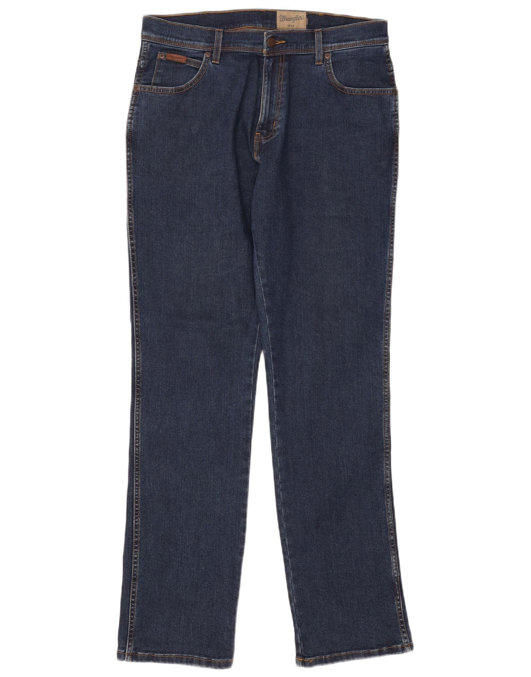 Wrangler Mens Texas Stretch Straight Jeans W35 L34 Blue Cotton
