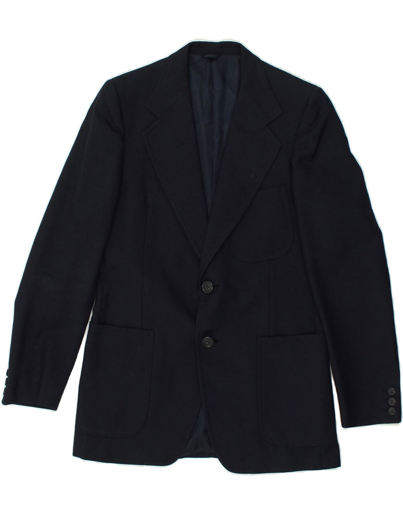 VINTAGE Mens 2 Button Blazer Jacket IT 48 Medium Navy Blue | Vintage Vintage | Thrift | Second-Hand Vintage | Used Clothing | Messina Hembry 