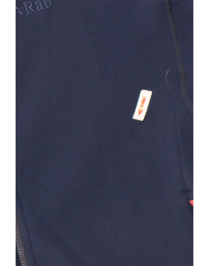 Rab Womens Zip Hoodie Sweater UK 16 Large Navy Blue Polyester