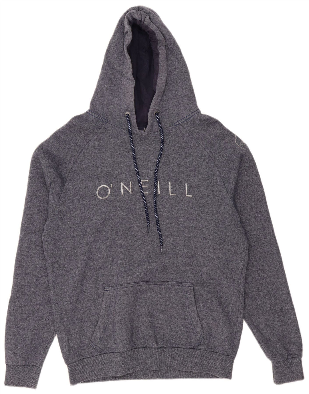 O'NEILL Mens Graphic Hoodie Jumper Medium Navy Blue Cotton
