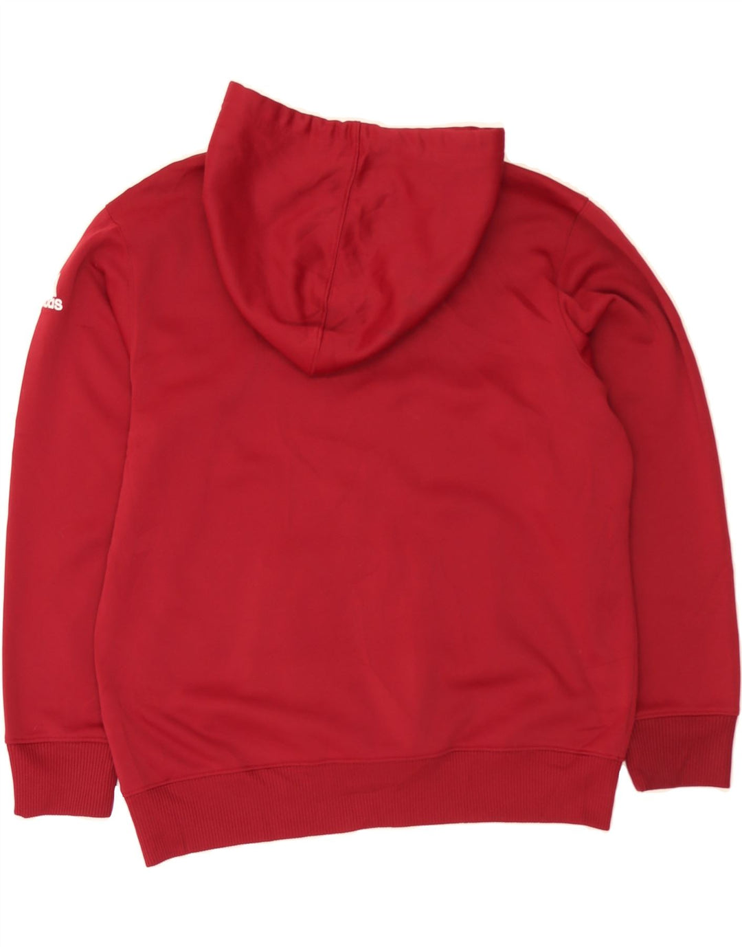 ADIDAS Mens Climawarm Hoodie Jumper Medium Red Polyester Vintage Adidas and Second-Hand Adidas from Messina Hembry 