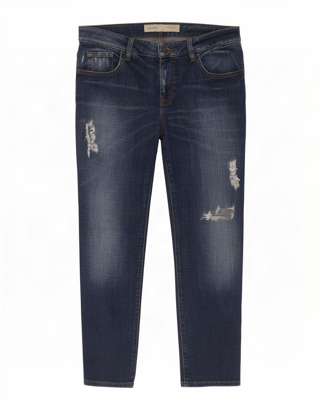 Guess Mens Distressed Slim Jeans W27 L28 Blue