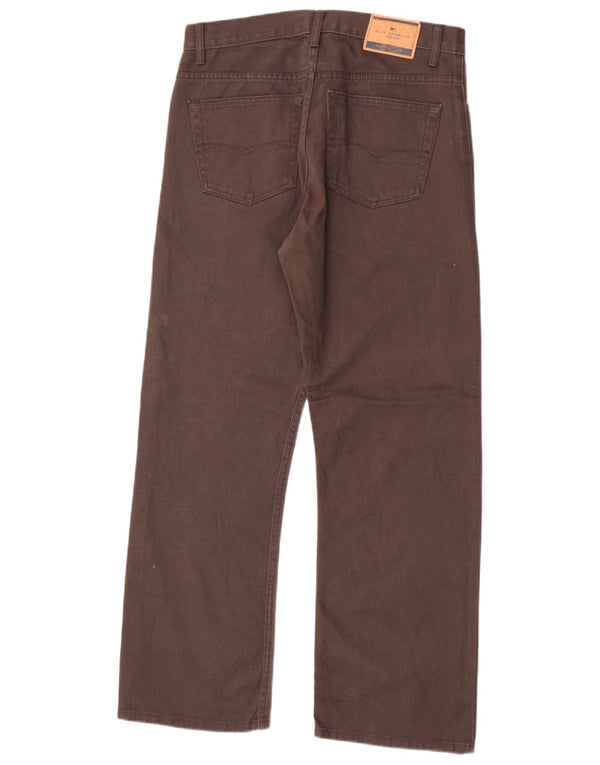 Marks & Spencer Mens Blue Harbour Straight Jeans W32 L29 Brown Cotton