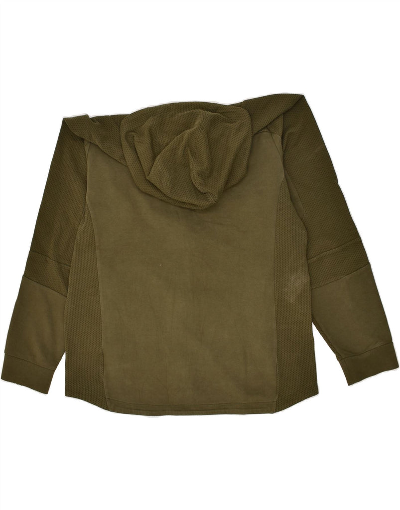 PUMA Mens Zip Hoodie Sweater XL Khaki Cotton | Vintage Puma | Thrift | Second-Hand Puma | Used Clothing | Messina Hembry 