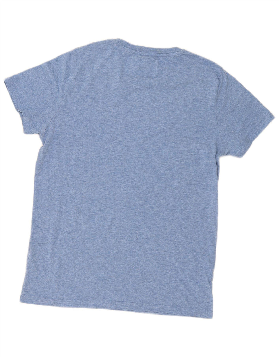 Superdry Mens T-Shirt Top Large Blue Flecked Cotton