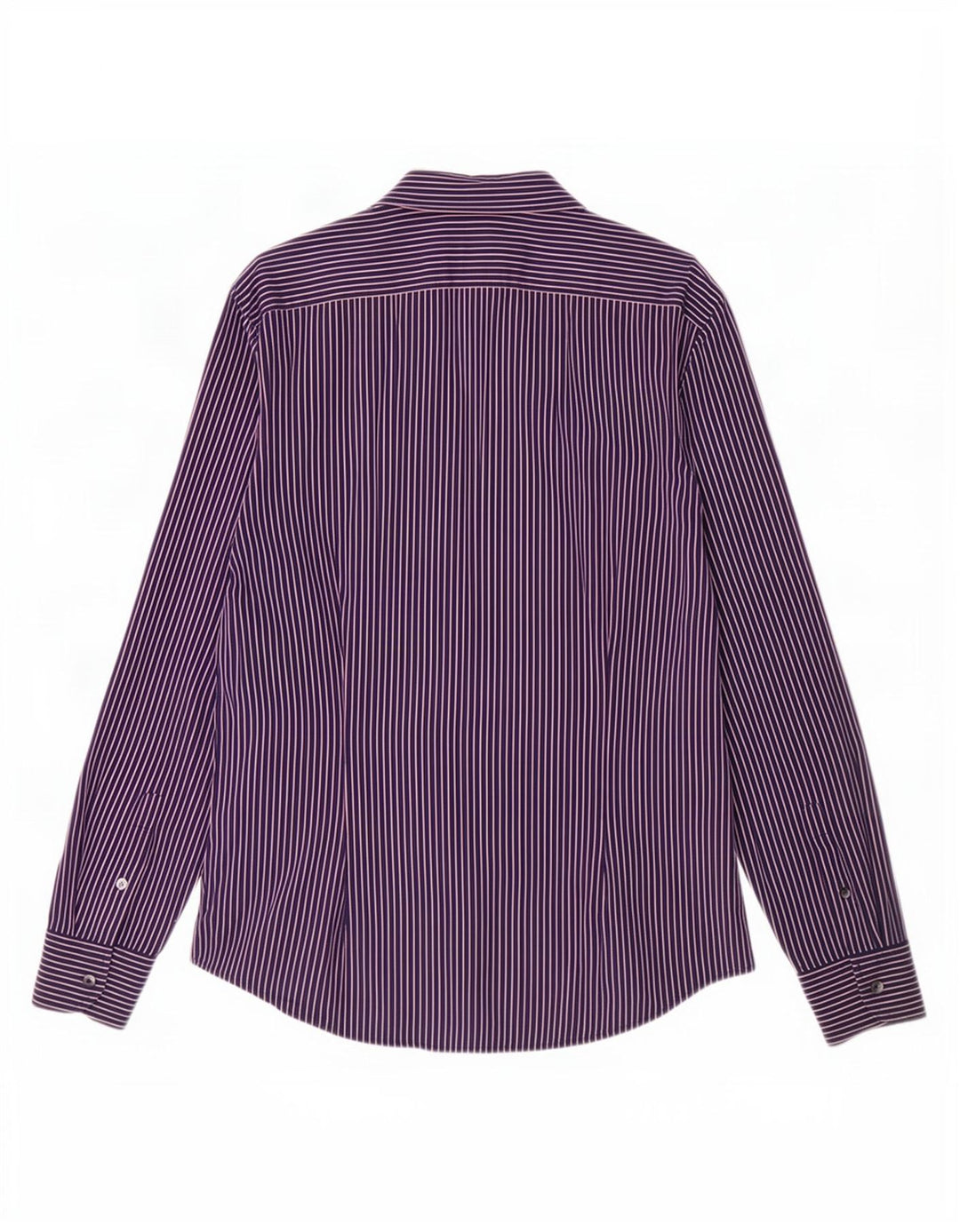 Benetton Mens Shirt XL Navy Blue Pinstripe Cotton