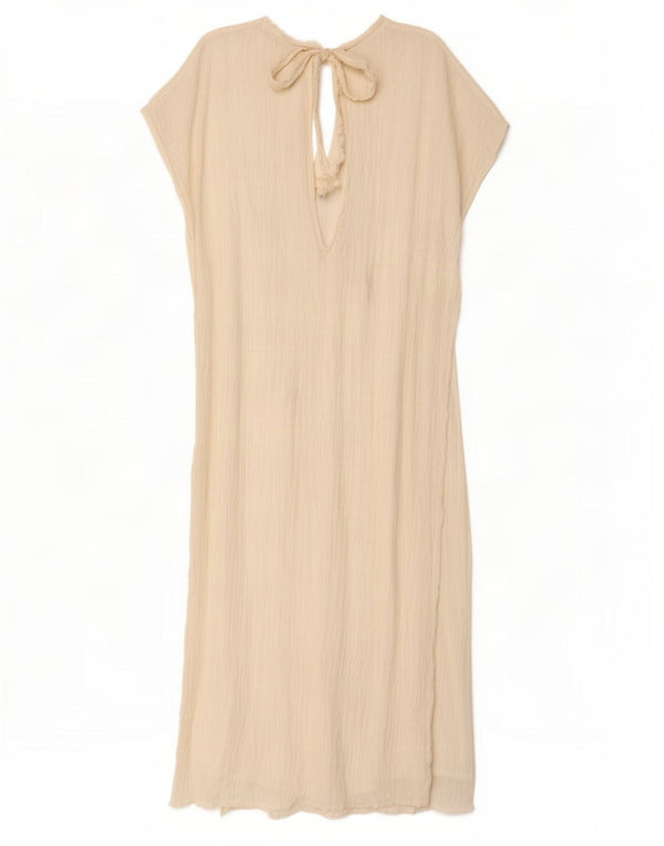 Zara Womens Sleeveless Maxi Dress UK 14 Medium White Linen