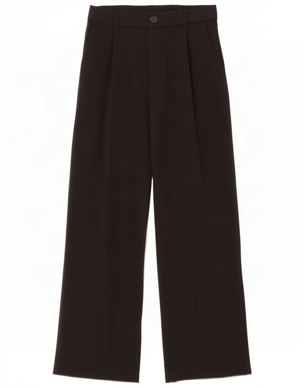 Zara Womens Wide Leg Casual Trousers Small W26 L32 Black Polyester