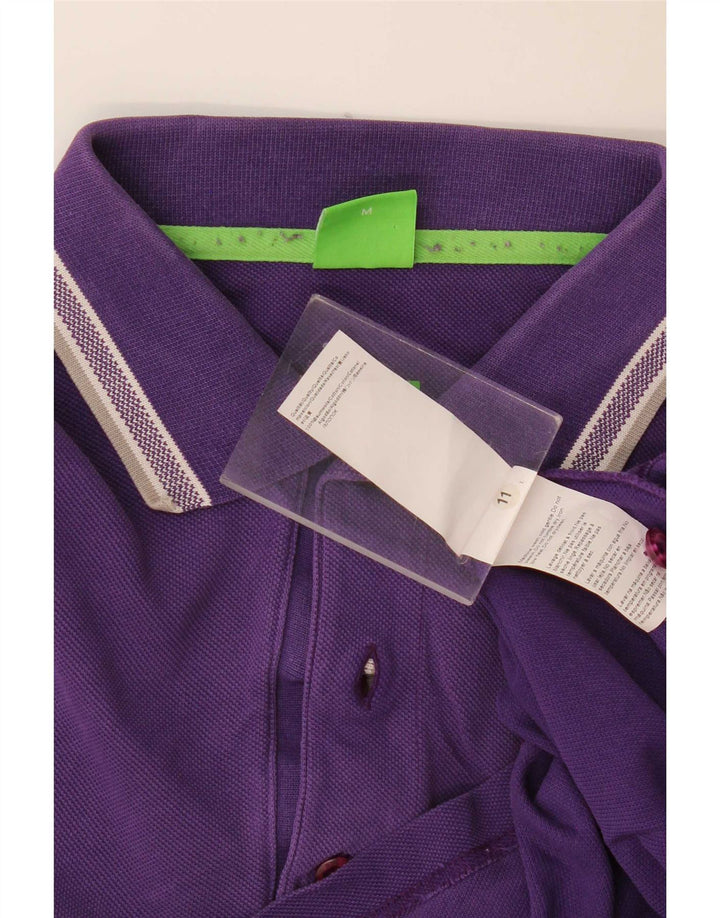 Hugo Boss Mens Polo Shirt Medium Purple Cotton