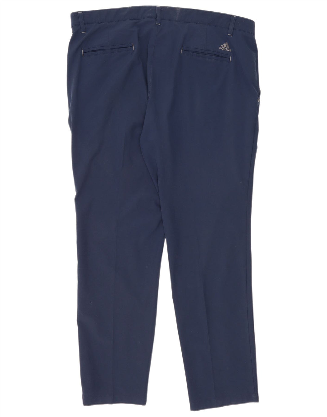 Adidas Mens Slim Chino Trousers W38 L30 Navy Blue Polyester