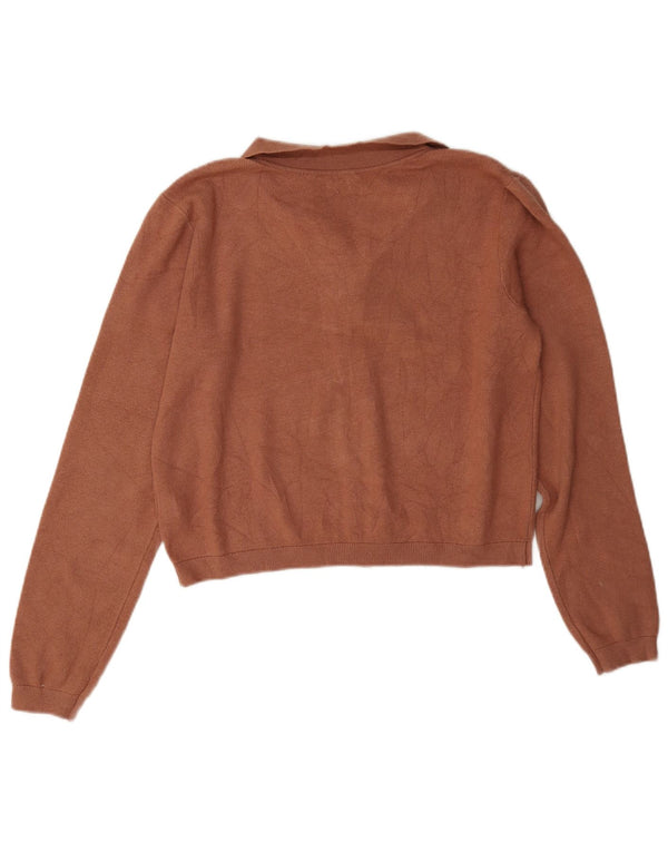 Marks & Spencer Girls Crop Cardigan Sweater 14-15 Years Brown Viscose
