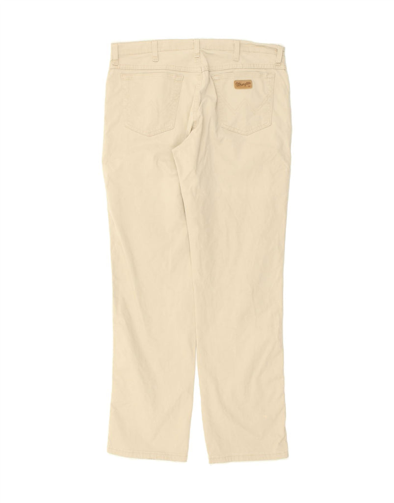 WRANGLER Mens Straight Casual Trousers W38 L34  Beige Cotton | Vintage Wrangler | Thrift | Second-Hand Wrangler | Used Clothing | Messina Hembry 