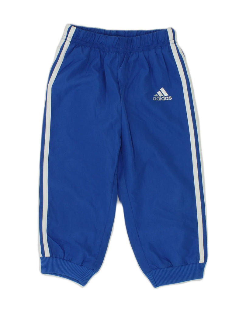 ADIDAS Baby Boys Tracksuit Trousers 9-12 Months Blue Polyester | Vintage Adidas | Thrift | Second-Hand Adidas | Used Clothing | Messina Hembry 