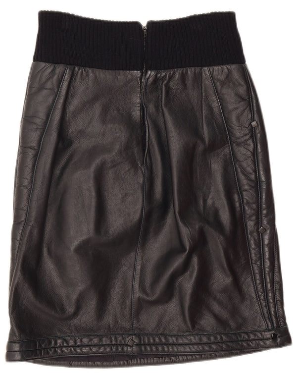 Complice Womens Leather Skirt W26 Small Black