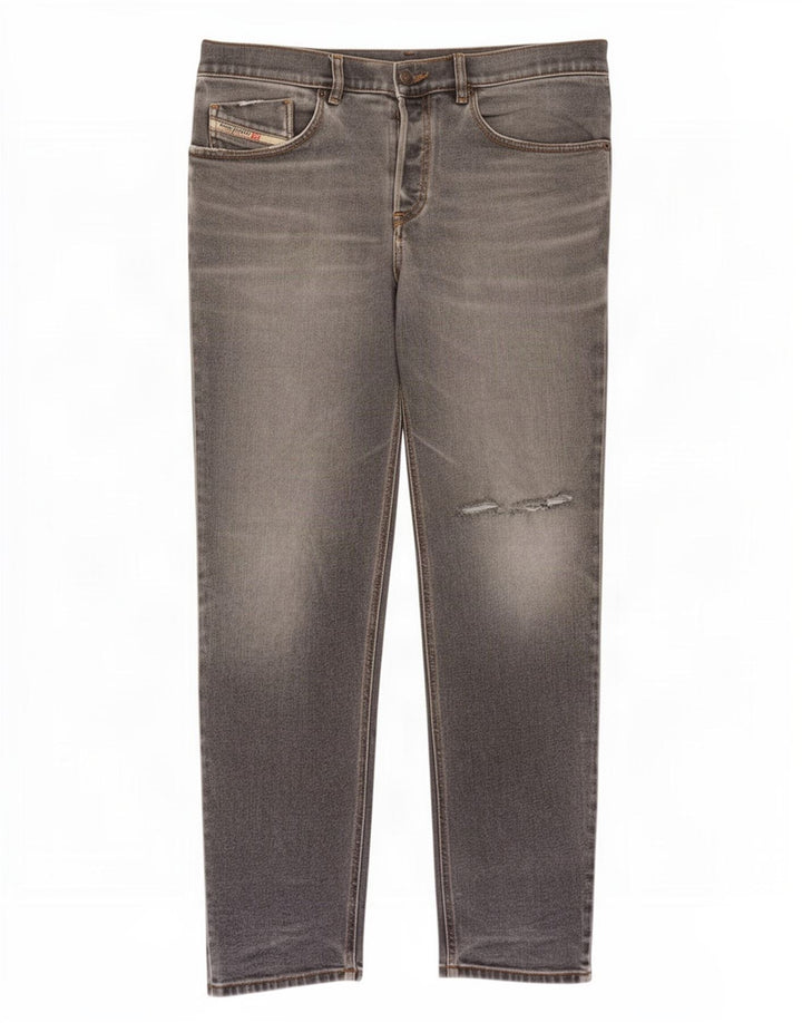 Diesel Mens Distressed Slim Jeans W32 L28 Grey Cotton