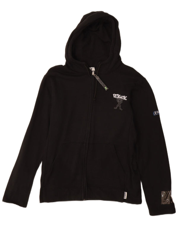 Pickwick Mens Graphic Zip Hoodie Sweater Medium Black Cotton