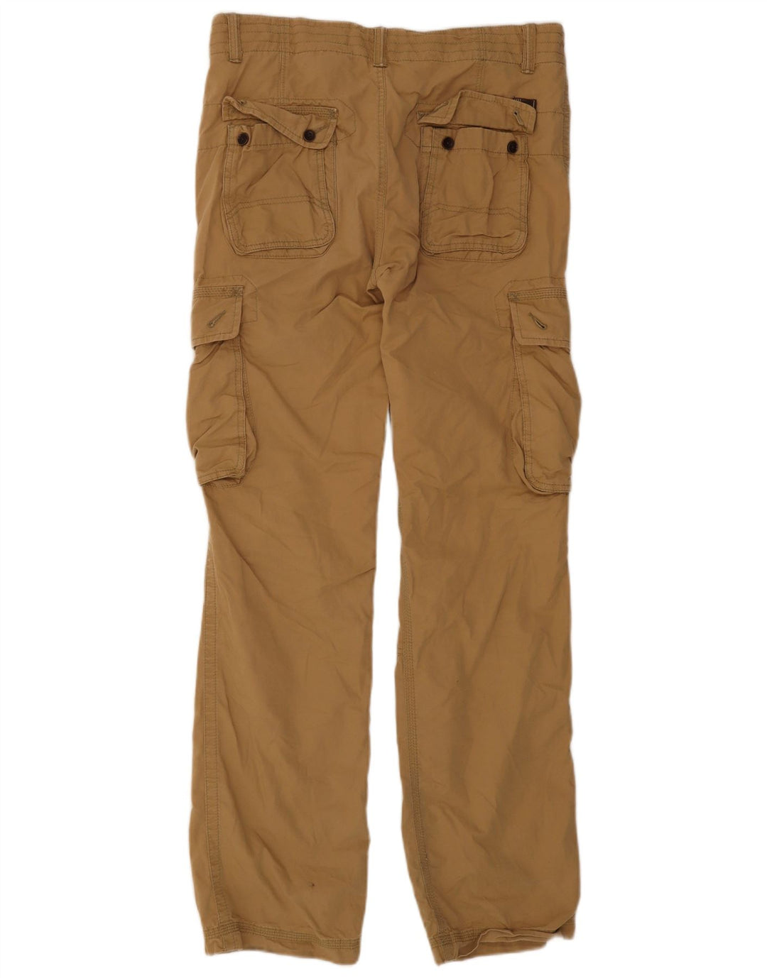 Timberland Mens Straight Cargo Trousers W33 L34 Brown Cotton
