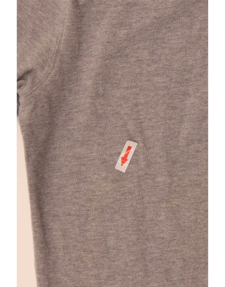Massimo Dutti Mens Polo Shirt Large Grey Cotton